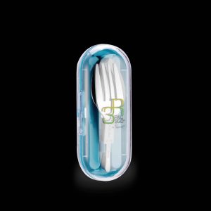 PAC2GO Sassy Collection Stainless Steel Spoon & Fork In Box