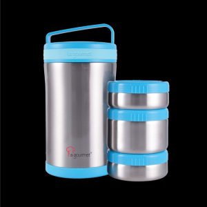 Go-Eco 1.7L Food Jar with 3 Pcs Stainless Steel Insert