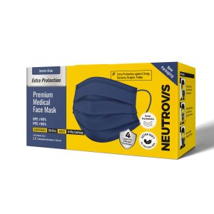 Neutrovis Extra Premium 4 Ply Face Mask - Denim Blue (50’s/box)