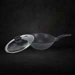 Shogun Shinji 32 x 10cm wok with Glass Lid, 5.8L( Induction) 3