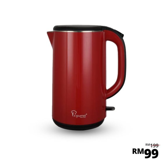 Healthy Seamless Electric Kettle 1.8L, Imperial Red