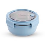 La gourmet 3R PAC2GO Sassy Collection 1L Round lunch box with 304 stainless steel insert - Blue - Image 5