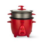 La gourmet 0.6L Rice Cooker with non-stick steamer, IMPERIAL RED - Image 2