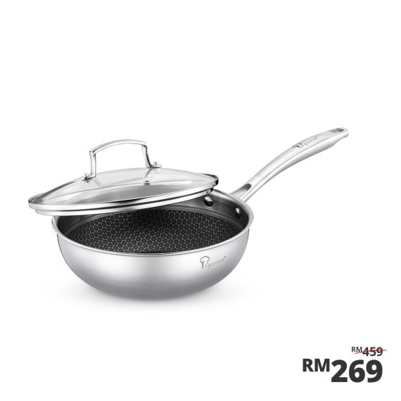 Galactic Honeycomb Wok 24cm W/LID