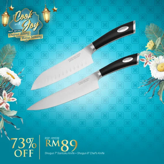 Shogun Knife Bundle 7" Santoku Knife + 8" Chef's Knife